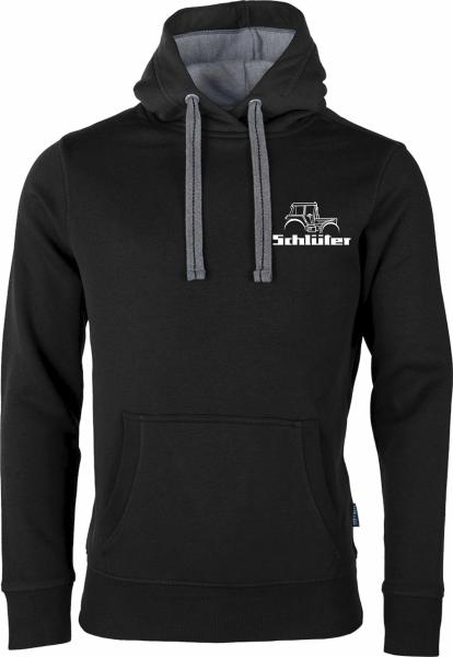 Schlüter Traktor Pullover modernes Design weiss